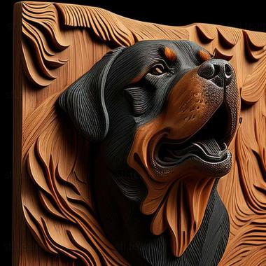 3D model Rottweiler dog (STL)